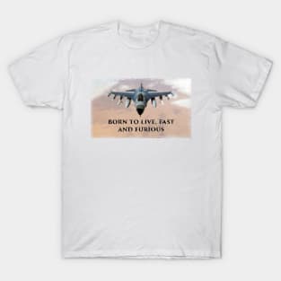 Fighter Jet Born s6h14 T-Shirt